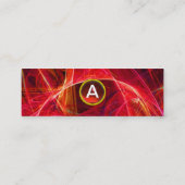 CRAZY FOTON MONOGRAM rood Mini Visitekaartje (Achterkant)