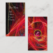 CRAZY FOTON MONOGRAM rood roze Visitekaartje (Voorkant / Achterkant)