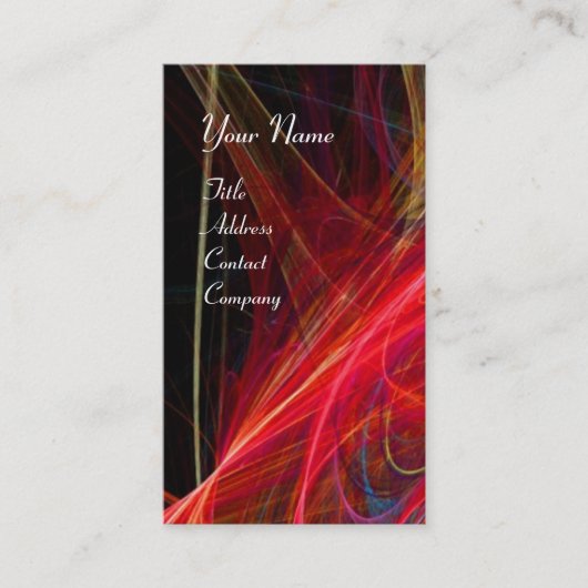 CRAZY FOTON MONOGRAM rood roze Visitekaartje (Voorkant)