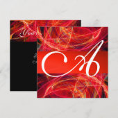 CRAZY FOTON MONOGRAM rood, roze wit Kaart (Voorkant / Achterkant)