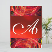 CRAZY FOTON MONOGRAM rood zwart roze Kaart (Staand voorkant)