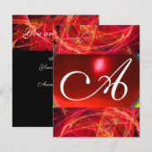 CRAZY FOTON MONOGRAM rood zwart roze Kaart (Voorkant / Achterkant)