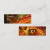 CRAZY FOTON MONOGRAM sinaasappel Mini Visitekaartje (Voorkant / Achterkant)