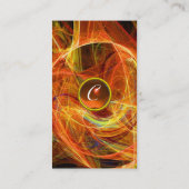 CRAZY FOTON MONOGRAM sinaasappel Visitekaartje (Achterkant)