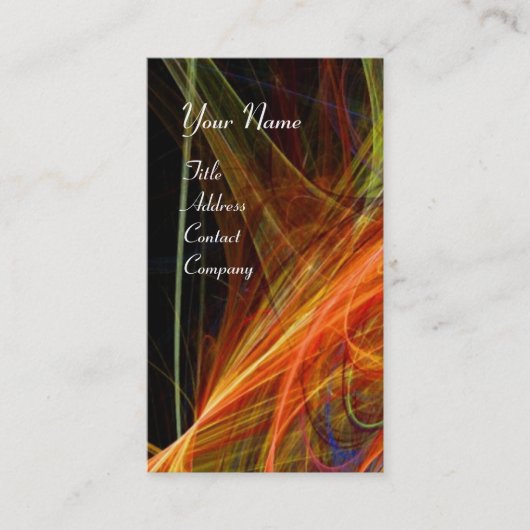 CRAZY FOTON MONOGRAM sinaasappel Visitekaartje (Voorkant)