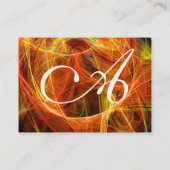 CRAZY FOTON monogram Vibrant zwart rood geel Visitekaartje (Achterkant)