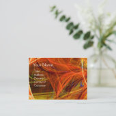 CRAZY FOTON monogram Vibrant zwart rood geel Visitekaartje (Staand voorkant)