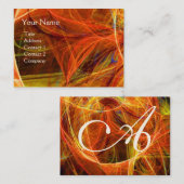 CRAZY FOTON monogram Vibrant zwart rood geel Visitekaartje (Voorkant / Achterkant)