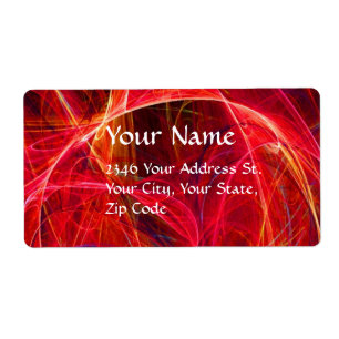 CRAZY FOTON monogram Vibrant zwart roze rood Etiket