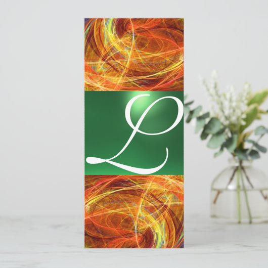 CRAZY FOTON MONOGRAM yellow emerald green Aankondiging (Staand voorkant)