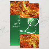 CRAZY FOTON MONOGRAM yellow emerald green Aankondiging (Voorkant / Achterkant)