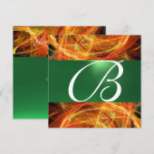 CRAZY FOTON MONOGRAM yellow emerald green Kaart (Voorkant / Achterkant)