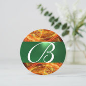 CRAZY FOTON MONOGRAM yellow emerald green Kaart (Staand voorkant)