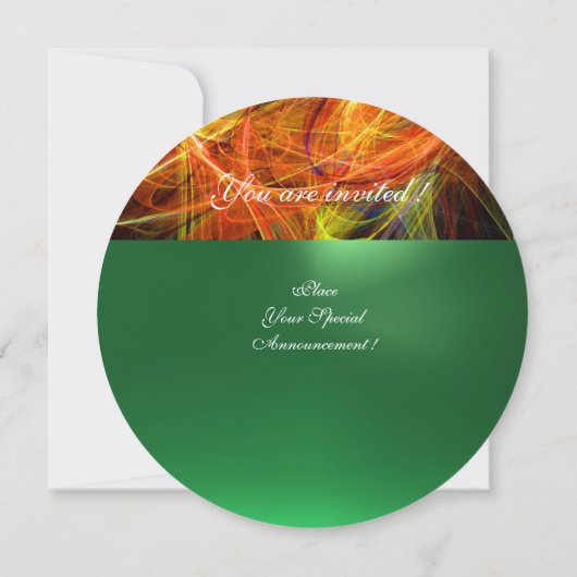 CRAZY FOTON MONOGRAM yellow emerald green Kaart (Achterkant)