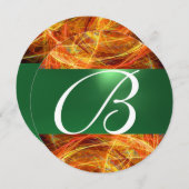 CRAZY FOTON MONOGRAM yellow emerald green Kaart (Voorkant / Achterkant)