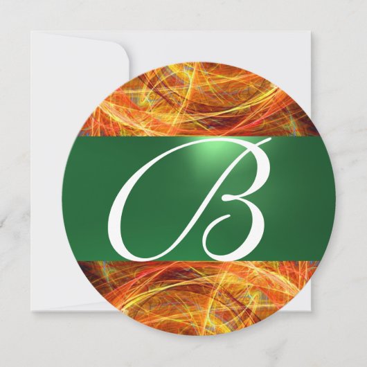 CRAZY FOTON MONOGRAM yellow emerald green Kaart (Voorkant)