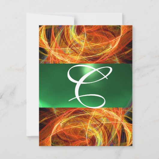 CRAZY FOTON MONOGRAM yellow emerald green Kaart (Voorkant)