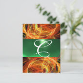 CRAZY FOTON MONOGRAM yellow emerald green Kaart (Staand voorkant)