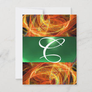 CRAZY FOTON MONOGRAM yellow emerald green Kaart