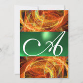 CRAZY FOTON MONOGRAM yellow emerald green Kaart (Voorkant)