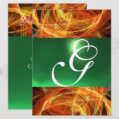 CRAZY FOTON MONOGRAM yellow emerald green Kaart (Voorkant / Achterkant)