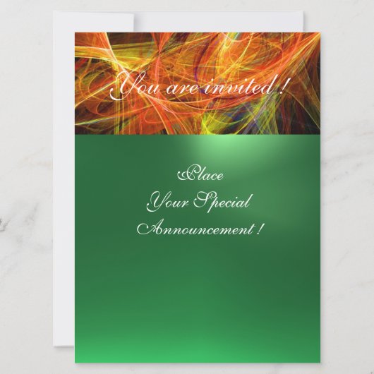 CRAZY FOTON MONOGRAM yellow emerald green Kaart (Achterkant)