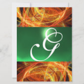 CRAZY FOTON MONOGRAM yellow emerald green Kaart (Voorkant)