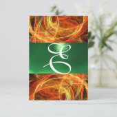 CRAZY FOTON MONOGRAM yellow emerald green Kaart (Staand voorkant)