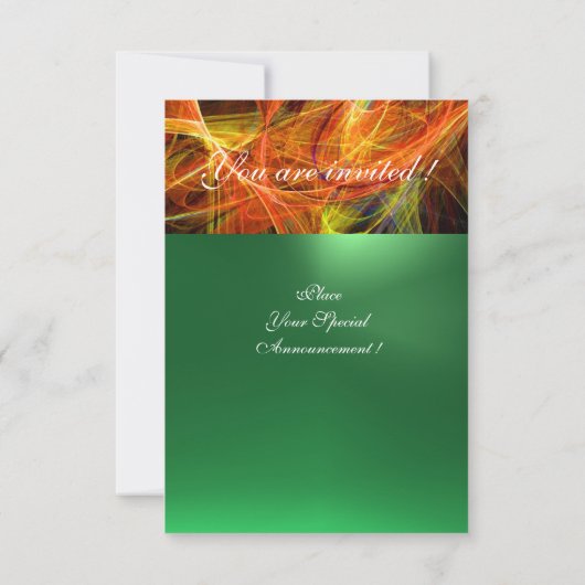 CRAZY FOTON MONOGRAM yellow emerald green Kaart (Achterkant)