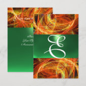 CRAZY FOTON MONOGRAM yellow emerald green Kaart (Voorkant / Achterkant)