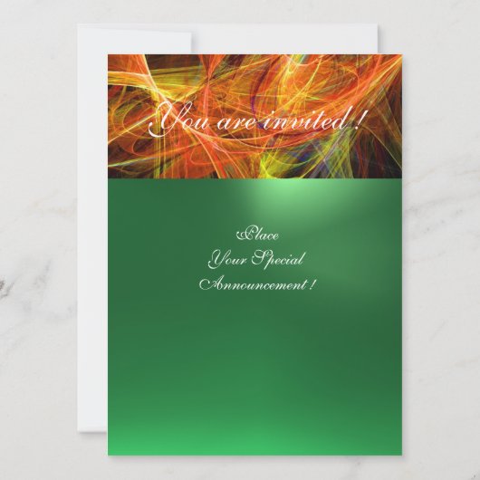 CRAZY FOTON MONOGRAM yellow emerald green Kaart (Achterkant)