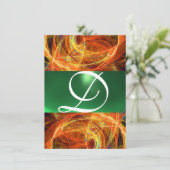 CRAZY FOTON MONOGRAM yellow emerald green Kaart (Staand voorkant)