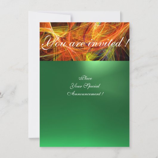 CRAZY FOTON MONOGRAM yellow emerald green Kaart (Achterkant)