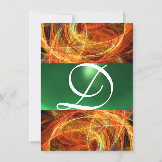 CRAZY FOTON MONOGRAM yellow emerald green Kaart (Voorkant)