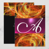 CRAZY FOTON MONOGRAM zwart roze Kaart (Voorkant / Achterkant)