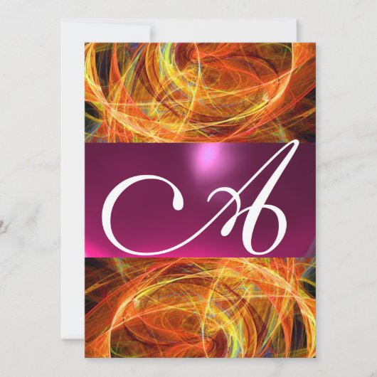 CRAZY FOTON MONOGRAM zwart roze Kaart (Voorkant)