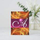 CRAZY FOTON MONOGRAM zwart roze Kaart (Staand voorkant)