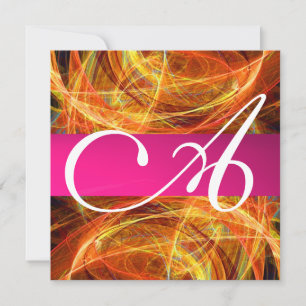 CRAZY FOTON MONOGRAM zwart roze Kaart