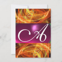 CRAZY FOTON MONOGRAM zwarte roze rsvp