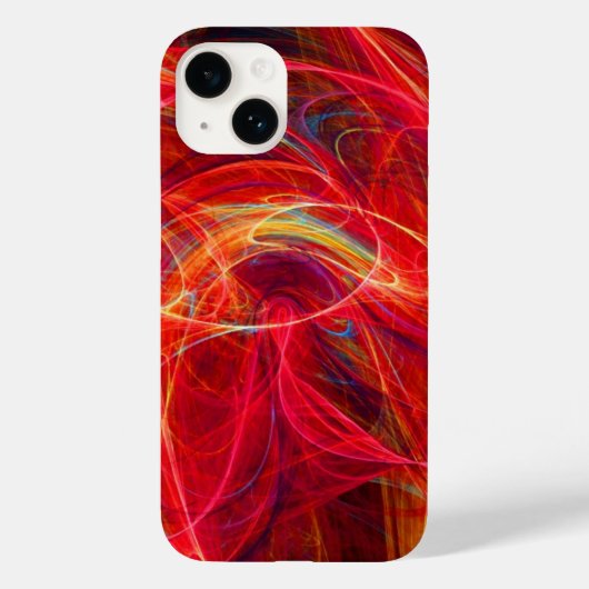 CRAZY FOTON Pink Red Yellow Fractal Waves Case-Mate iPhone Case (Achterkant)
