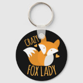 Crazy fox lady
 sleutelhanger (Voorkant)
