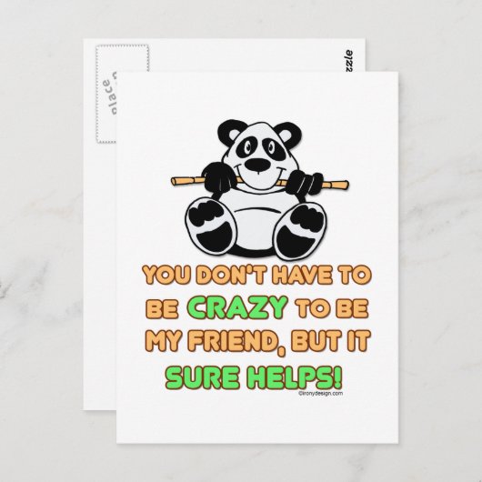 Crazy Friends Briefkaart (Voorkant / Achterkant)