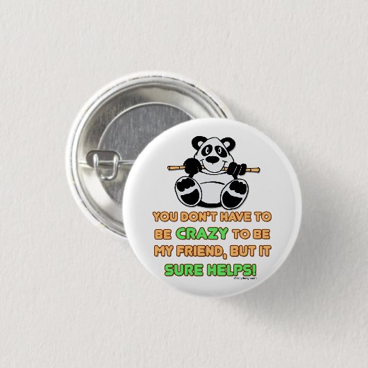 Crazy Friends Buttonnen Ronde Button 3,2 Cm (Voorkant /achterkant)
