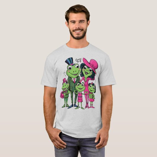 crazy frog familiyt-shirt t-shirt (Voorkant volledig)
