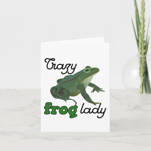 Crazy Frog Lady Frog lover gifts Kaart (Voorkant)