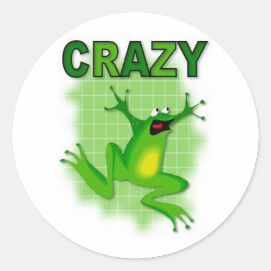 CRAZY FROG RONDE STICKER (Voorkant)