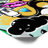 Crazy Fruits and Vegetables Graffiti Poster (Hoek)