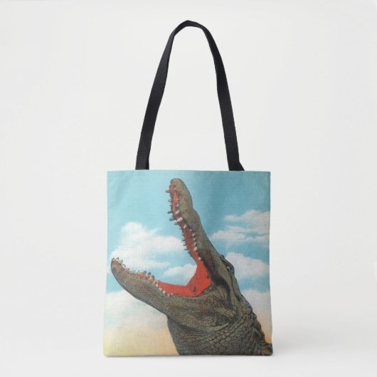 Crazy Fun Alligator Chomp Shoulder Tas (Voorkant)