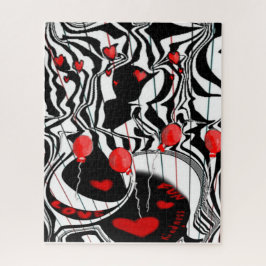 Crazy Fun, Black, White, Red Modern Jazz Legpuzzel