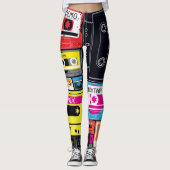Crazy funky oldskool dek tape leggings (Voorkant)